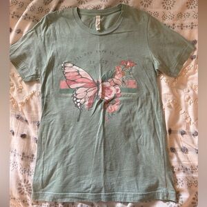 Sage Green Butterfly Tee